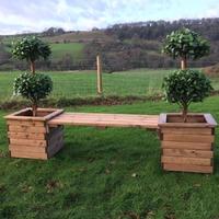 Outdoor Planter Bench