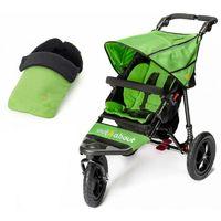 Out n About Nipper Single 360 V4 Stroller With Footmuff Bundle-Mojito Green