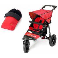 Out n About Nipper Single 360 V4 Stroller With Footmuff Bundle-Carnival Red