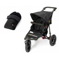 Out n About Nipper Single 360 V4 Stroller With Footmuff Bundle-Raven Black