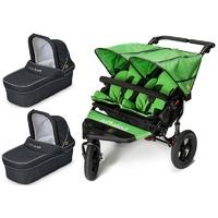Out n About Nipper Double 360 V4 Pram System-Mojito Green (2 Carrycot)