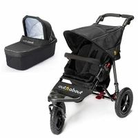 out n about nipper single 360 v4 2in1 pram system raven black