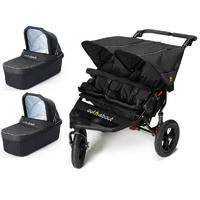 Out n About Nipper Double 360 V4 Pram System-Raven Black (2 Carrycot)