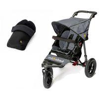 Out n About Nipper Single 360 V4 Stroller With Footmuff Bundle-Steel Grey