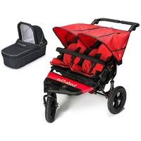 Out n About Nipper Double 360 V4 Pram System-Carnival Red (1 Carrycot)