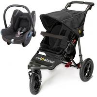 Out n About Nipper Single 360 V4 2in1 Travel System-Raven Black