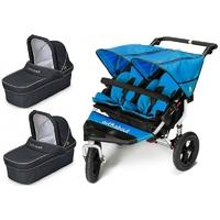 Out n About Nipper Double 360 V4 Pram System-Lagoon Blue (2 Carrycot)