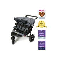 out n about nipper double 360 v4 stroller steel grey