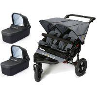 Out n About Nipper Double 360 V4 Pram System-Steel Grey (2 Carrycot)