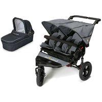 Out n About Nipper Double 360 V4 Pram System-Steel Grey (1 Carrycot)