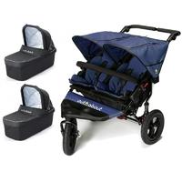 out n about nipper double 360 v4 pram system royal navy 2 carrycot