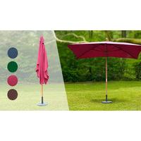 Outdoor Wooden Parasol - 5 Colours