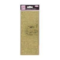 outline stickers special birthday wishes gold