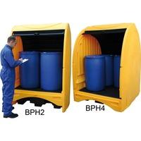 outdoor covered 2 drum storage unit 250 litre capacity