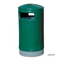 outdoor hooded top litter bin blue