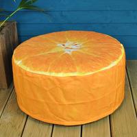 Outdoor Pouffe Garden Seat Orange Design by Fallen Fruits
