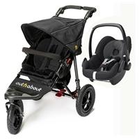 Out n About Nipper V4 Pebble Travel System Raven Black