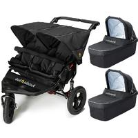 Out n About Double Nipper V4 With 2 Carrycots Raven Black