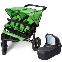 Out n About Double Nipper V4 With 1 Carrycot Mojito Green