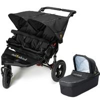 Out n About Double Nipper V4 With 1 Carrycot Raven Black