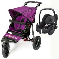 Out n About Nipper V4 Pebble Travel System Purple Punch