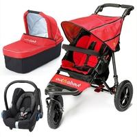 Out n About Nipper V4 Cabrio 3 in 1 Travel System Carnival Red