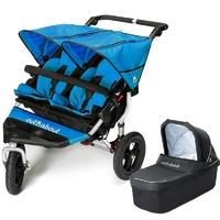 Out n About Double Nipper V4 With 1 Carrycot Lagoon Blue