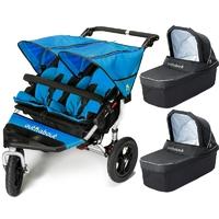 Out n About Double Nipper V4 With 2 Carrycots Lagoon Blue