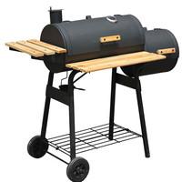 Outdoor Trolley Charcoal BBQ Grill Patio Smoker