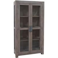 outback reclaimed pine glazed display cabinet