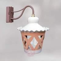 Outdoor wall light Anthea, ceramic lampshade