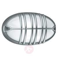 Outdoor wall lamp Chip with grate grey