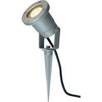 Outdoor floodlight LED, Energy-saving bulb, HV halogen 35 W GU10 SLV Nautilus Spike Silver-grey