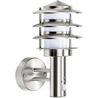Outdoor wall light (+ motion detector) Energy-saving bulb, LED E27 60 W GEV 021686 Stainless steel