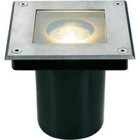 Outdoor flush mount light GU10 HV halogen 35 W SLV Dasar Square 229374 Stainless steel