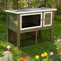 Outback Hutch Green with Run - 116 x 63 x 92 cm (L x W x H)