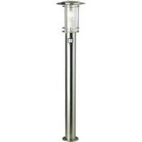 Outdoor free standing light (+ motion detector) HV halogen E27 60 W Brilliant York 44799/82 Stainless steel