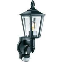 Outdoor wall light (+ motion detector) Energy-saving bulb, LED E27 60 W Steinel L 15 617813 Black