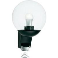 Outdoor wall light (+ motion detector) Energy-saving bulb, LED E27 60 W Steinel 05535 Black