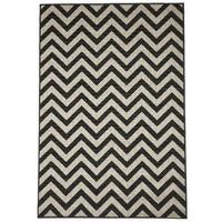 outdoor black ivory chevron rug floorit 160x230