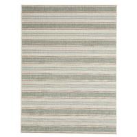 Outdoor Green & Blue Striped Rug - Floorit 135x190