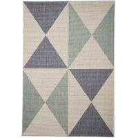 Outdoor Blue Aqua Geometric Rug - Floorit 160x230