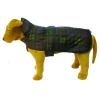 Outhwaite Padded Coat and Underbelly Watch Tartan Dog Coat, 24-inch, Black