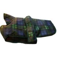 outhwaite padded coat and underbelly watch tartan dog coat 12 inch bla ...