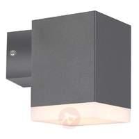 outdoor wall lamp hedda in grey with leds