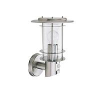 Outdoor Wall Light In Stain Silver With Motion Sensor