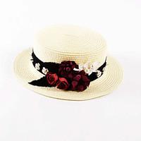 OUFULGA Handmade Sun Hat Holiday Beach Hat