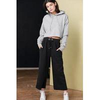 Out From Under Caitlin Cropped Wide-Leg Sweatpants, BLACK