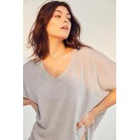 Out From Under Frankie Oversized Thermal T-Shirt, SILVER