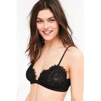 Out From Under Eyelash Black Lace Bralette, BLACK